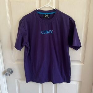 Charlotte FC 704 Shop Purple Blue Crown Tee